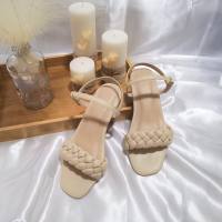 JOPHIEL Mikael 1.5 inch Block Heels in Leather Braided Strap Sandals for Women HIGH QUALITY LOCALLY MADE