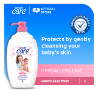 Tender Care Sakura Baby Wash - Hypoallergenic & Dermatologicaly Tested 1L Pump