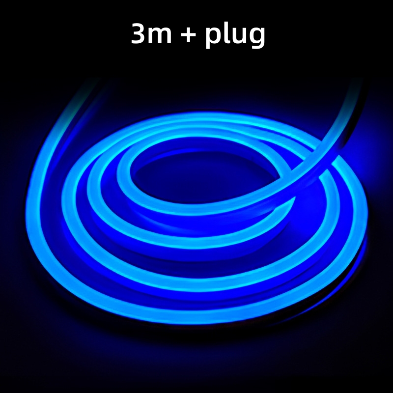 Neon flexible LED strip Light 12V with adapter 1m 2m 3m 4m 5m for Bar party Easter holiday DIY