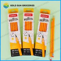 WEIBO 12pcs/Box Pencil HB-2 Soft Medium Hard Pencil Lapis Drawing Pencil Set School Supplies