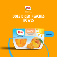 Dole Diced Peaches Bowls 4-pack