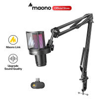 Manila Stock MAONO DGM20 /DGM20S Noise Cancelling Gaming Mic for PCType C Phone USB Condenser Microphone for StreamingRGB MicrophonesRecording Computer Mic Maono gamerwave