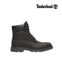 Timberland Mens Boot Classic 6-Inch Waterproof Black Leather Boots with Laces
