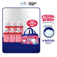 MOGU MOGU STRAWBERRY  FLAVORED DRINK WITH NATA DE COCO 320 mlPACK6 COOLER BAG