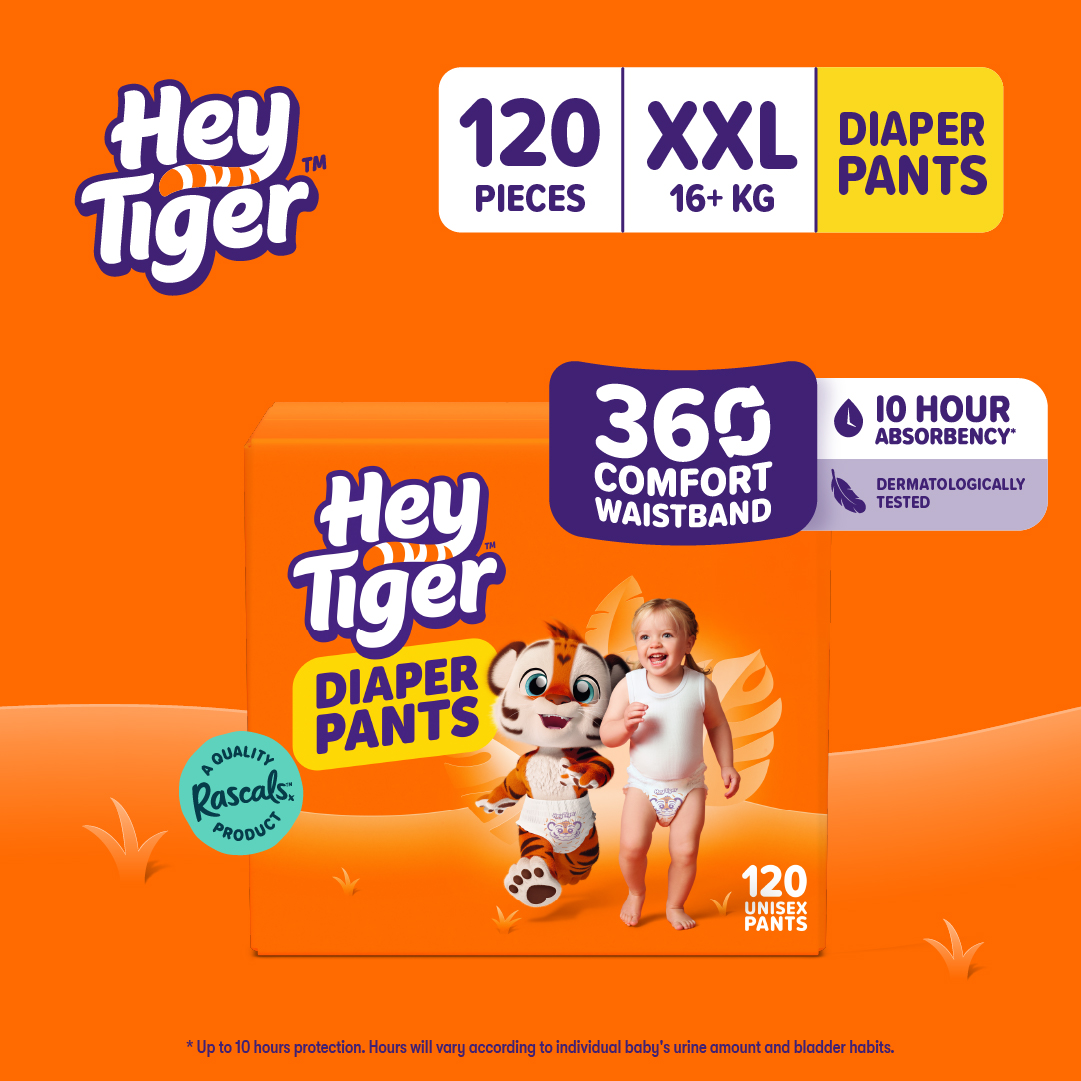 HEY TIGER Pants Super Jumbo Box XXL (16+ kg) - 120 pcs - Diaper Pants