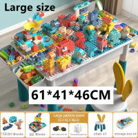 Building Blocks Table and Chair Set with Blocks Table Build Storage Gift for Kid Blocks Playset