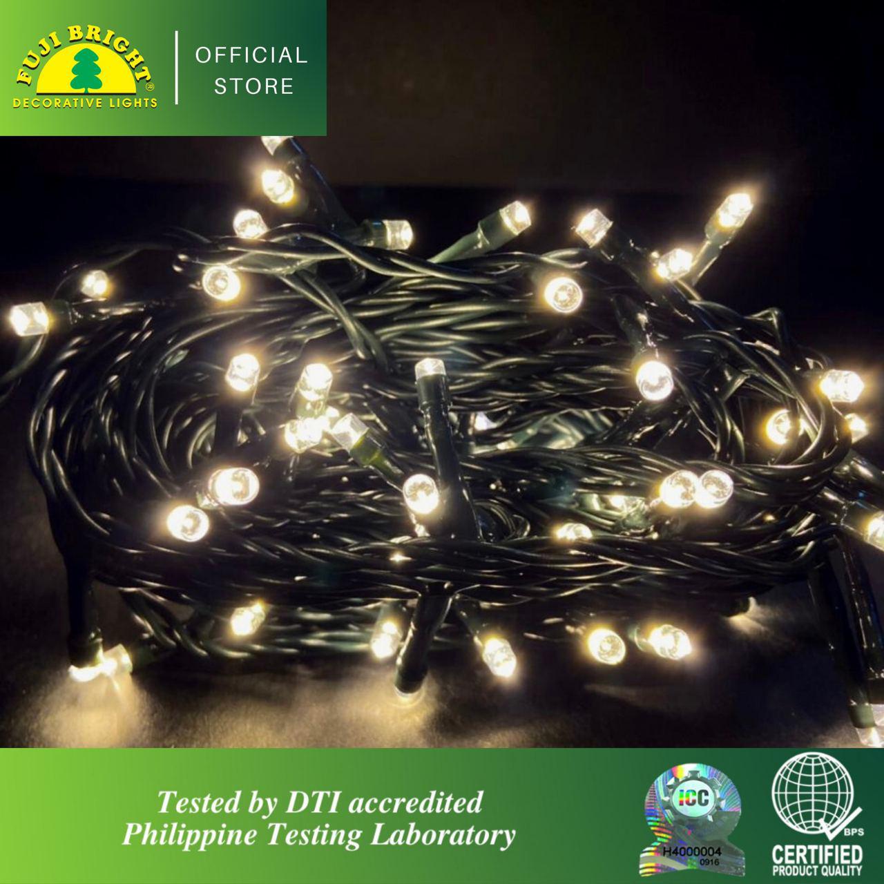 FUJI BRIGHT 100 LED STRING LIGHT W/ 10% STROBE & END CONNECTOR CHRISTMAS LIGHTS