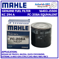 MAHLE FUEL FILTER FOR NISSAN UD TRUCKS MAZDA ISUZU CROSSWIND EXTREME D-MAX 4JH1/C190/C240/4BA1/4BE1/4BC2. KC 294 A FC-208A