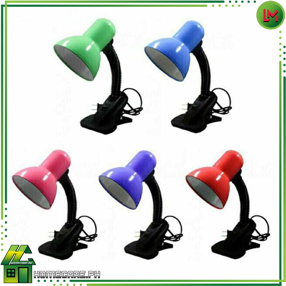 HOMECARE PH. RANDOM COLOR Aesthetic Night Light Study Desk Lamp Flexible Clip Desk Lamp Shade (NO BULB)
