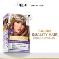 LOreal Paris Excellence Ash Supreme Set of 2 - Hair Color Set with Anti-Brass Purple Shampoo Hair Dye Permanent