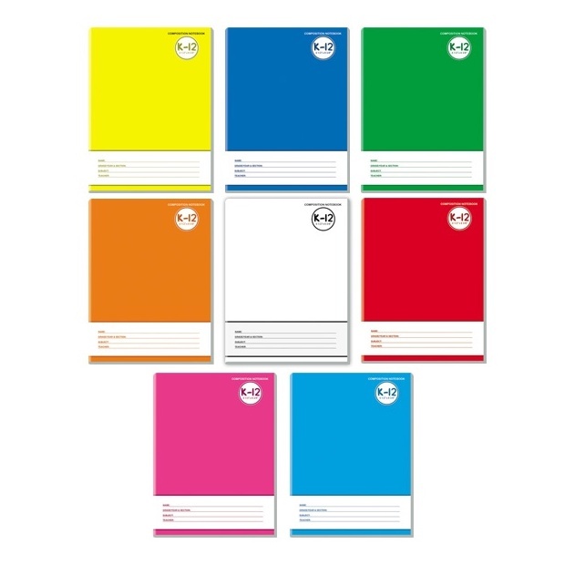 Set of 8 Avanti K-12 Color Coding Composition Notebook 80 Leaves 10720060