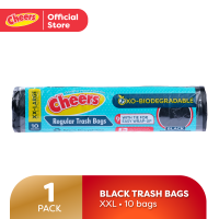 Cheers Extra Extra Large Size Trash Bag 10 Bags - Black Color (1 Pack) CTC