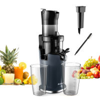 BioloMix Cold Press Whole Slow Juicer with 78mm Large Feed Chute 200W 40-65RPM Powerful Motor Low Speed Masticating Juice Extractor Fits Whole Fruits