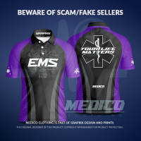 MEDICO CLOTHING EMS V1 Polo Shirt - Full Sublimation Cooler than Cotton Vivid 3D Design Unisex Comfort