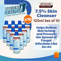 BETADINE® Skin Cleanser 120ml - Antiseptic Cleanser for Hygiene Fungal & Odor Protection