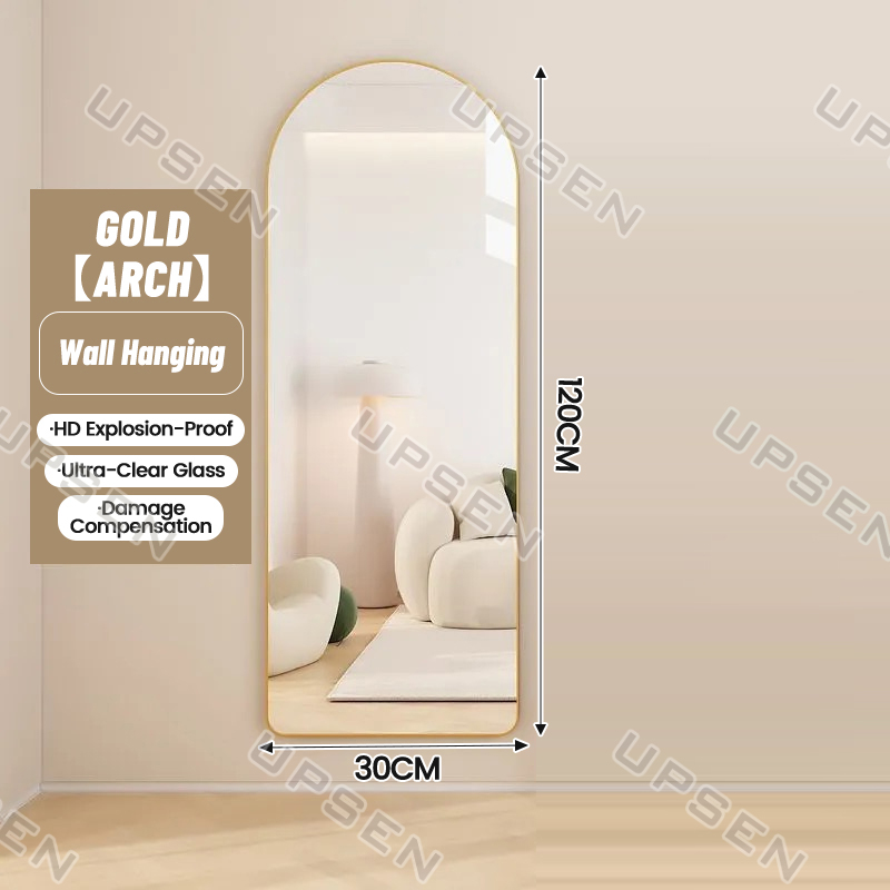 UPSEN Mirror With Stand HD Whole Body Stand Mirror Vanity Mirror Bathroom Floor Mirror Full Body Mirror