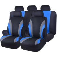 9PCS Universal Fit Car Seat Cover -100% Breathable and Washable Premium Cloth Automotive Seat Protectors for Most Sedan SUV  VanAutomotive Interior Covers