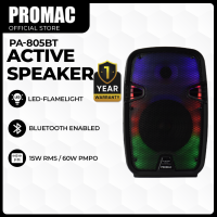 Promac PA-805BT 8″ Active Speaker with LED Flamelight