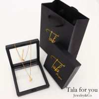 Tala for you Lucky Necklace 18K Gold Women Star and Moon Diamond With Paper Bag  Birthday Gift Hypoallergenic Non-fade