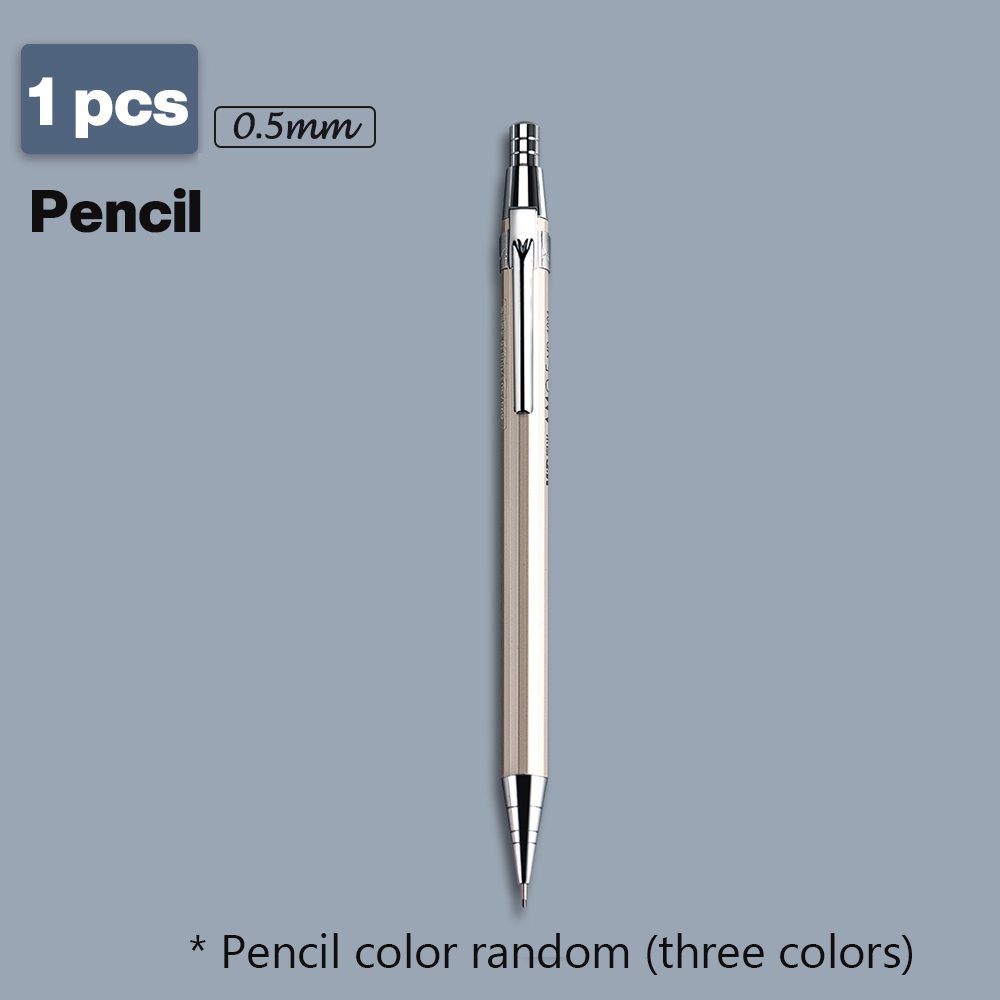 0.5mm/0.7mm Metal Mechanical Pencil Automatic Pen Press Pen Automatic Pencil Stationery Automatic Pencil Refill