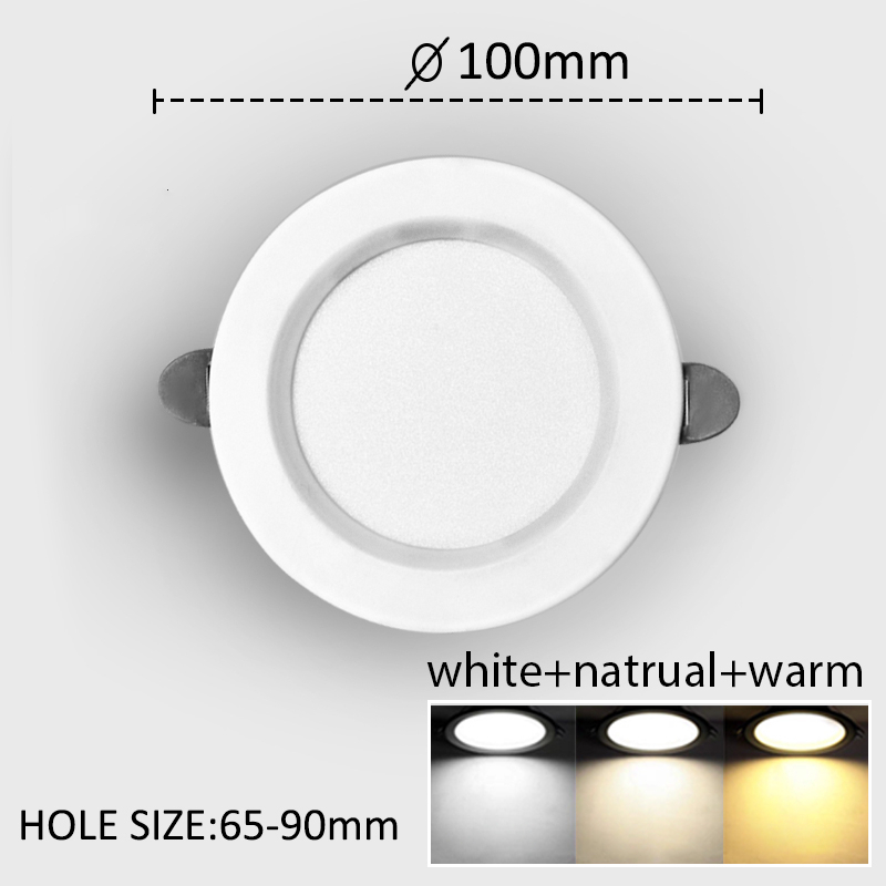 3 Modes 2 Color Pin Light LED Downlight Ceiling Light Dining Ceiling lamp Dimming light Recessed Round Panel Light