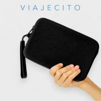 Viajecito Black Clutch with Black Zip | Silicone Water-proof Clutch Bags for Women HandBags for Women Travel Pouch Original Viajecito Splashkit Littles