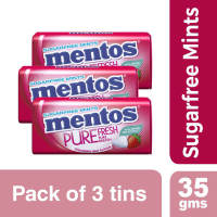 Mentos Pure Fresh Strawberry Mints - 3 tins
