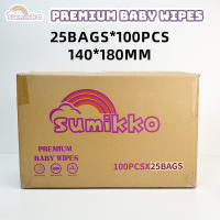 Sumikko 5 Packs x 100 Sheet No-Alcohol Gentle Baby Wet Wipes Disposable Cotton Odorless