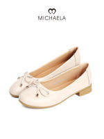 MICHAELA Sweet Flat Shoes with Bow Anti-Blister Velvet-Lined Square Toe Comfy Slip-Ons SH5529003 XD