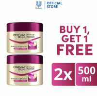 [BUY 1 GET 1 FREE] Cream Silk Amino-Keratin Rebond Straight Treatment (500ml x2) - Straightness & Smoothness