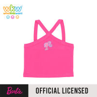 What Kids Want X Barbie Girls Halter Crop Top - Azalea Pink