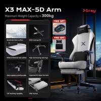 【30 Day Free Trial】Xpanse X3 Breath Fabric Gaming Chair Office Computer Chair Game Chair With Foot Rest