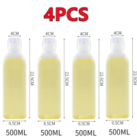 4Pcs 300/500ML Oil Bottle Plastic Condiment Squeeze Bottles Kitchen Ketchup Salad Olive Oil Bottles