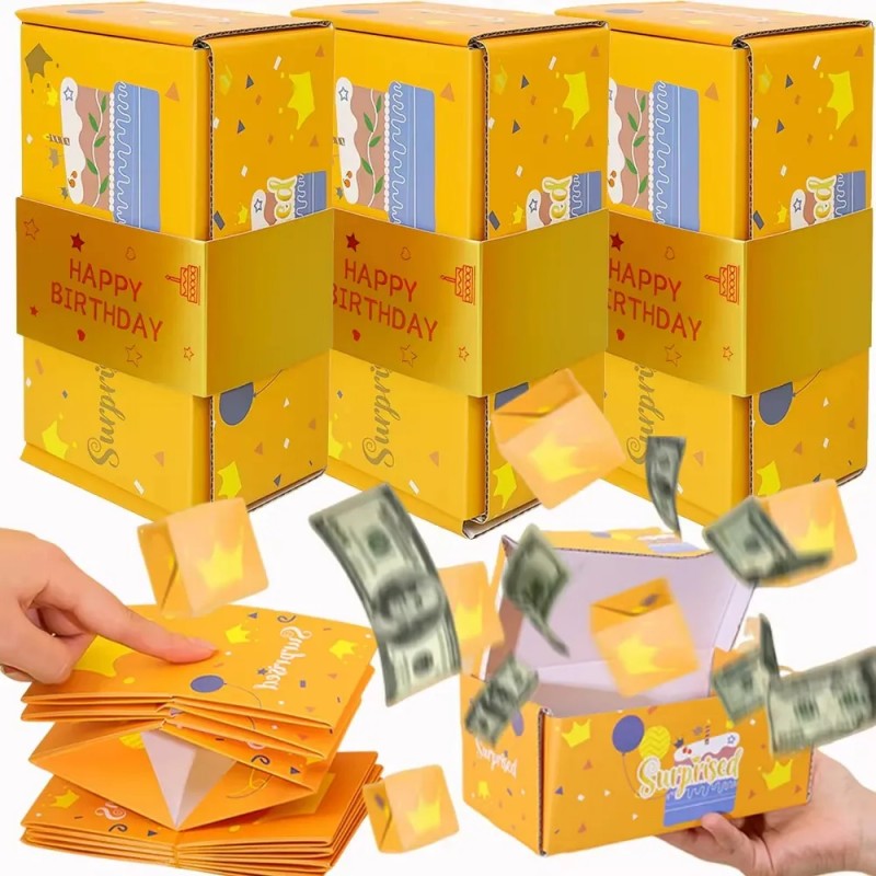 Money Surprise Bounce Box DIY Folding Paper Box Cash Explosion Gift Birthday Surprise Gift Box