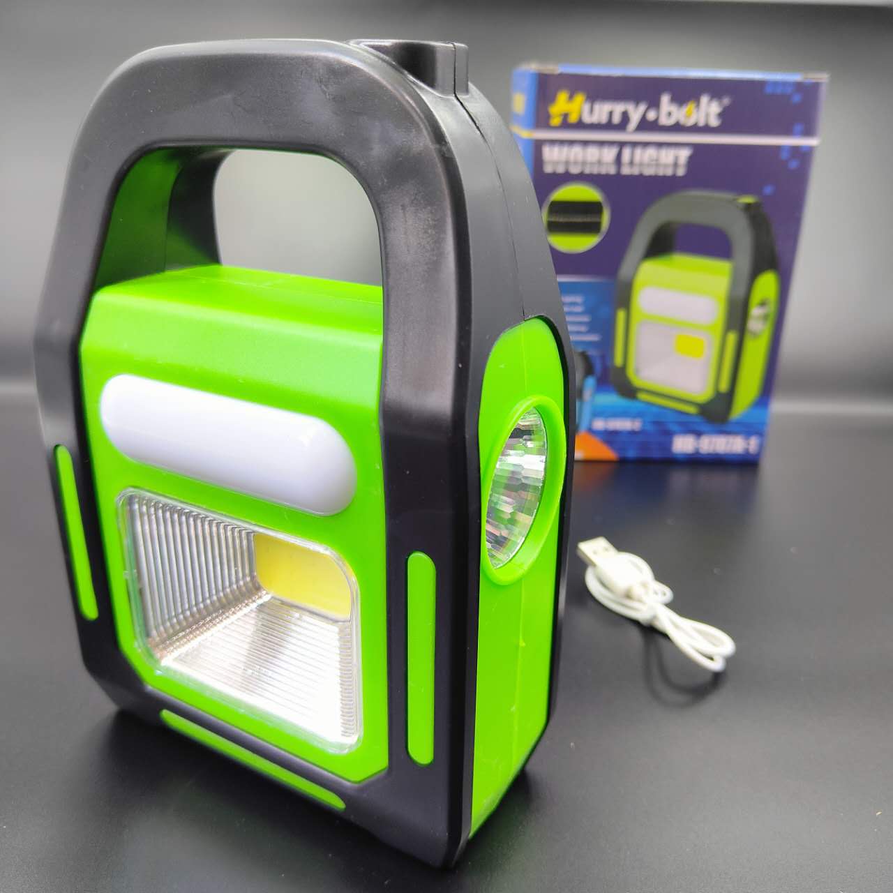 Portable Solar Flashlight with COB Work Light Rechargeable LED Emergency Spotlight Power Bank for Outdoor solar outdoor lights
