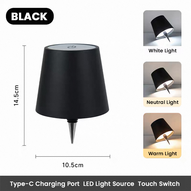 Wireless Bottle Lamp 3 Color Rechargeable Touch Dimming LED Wine Bottle Lights For Indoor Outdoor
