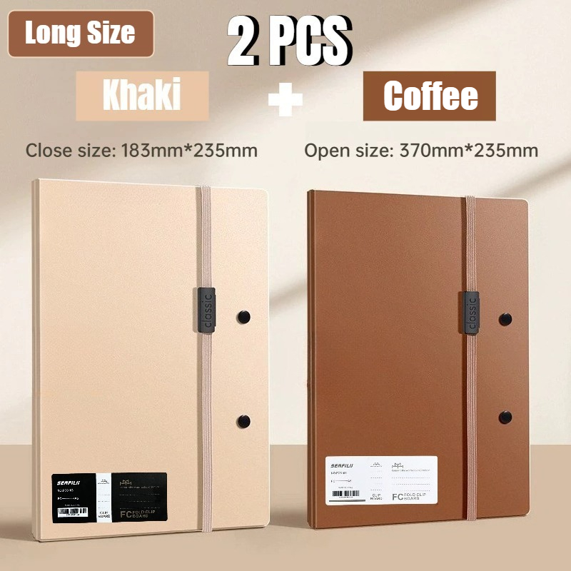 A4/Long Foldable Clipboard Folding Board 360 ° Folding File Folder A5 Clip Board Black Paper Document Organizer