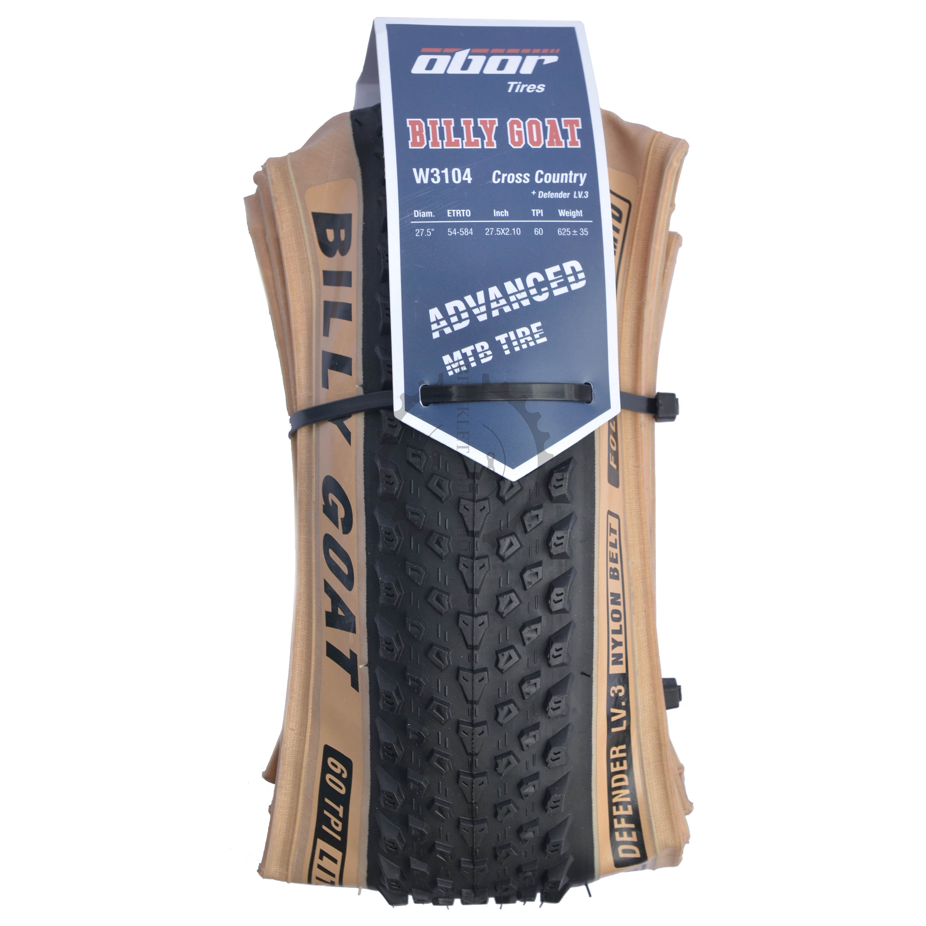 1PC OBOR BILLY GOAT SKIN WALL TIRE PER PIECE 27.5X2.10 MOUNTAIN BIKE
