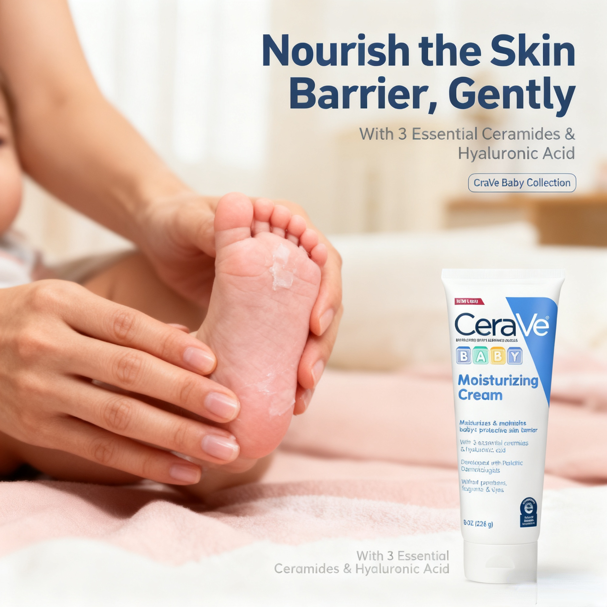 Cerave Baby Moisturizing Cream Maintains Babys Protective Skin Barrier (5 Oz /142G) Aaa
