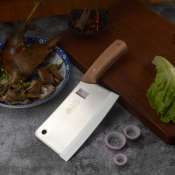 Wooden Handle Meat Cleaver by 13K