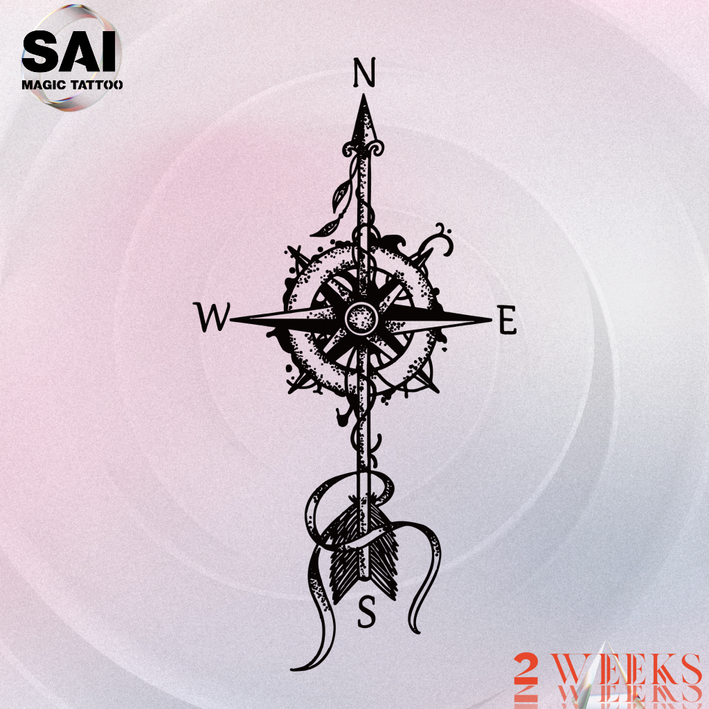 Hình xăm giả tạm thời SAI MAGIC, 18cm × 11cm, không thấm nước, bền lâu