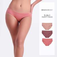 BENCH- TUG0028 Womens 3-in-1 Pack Mid-Rise Bikini