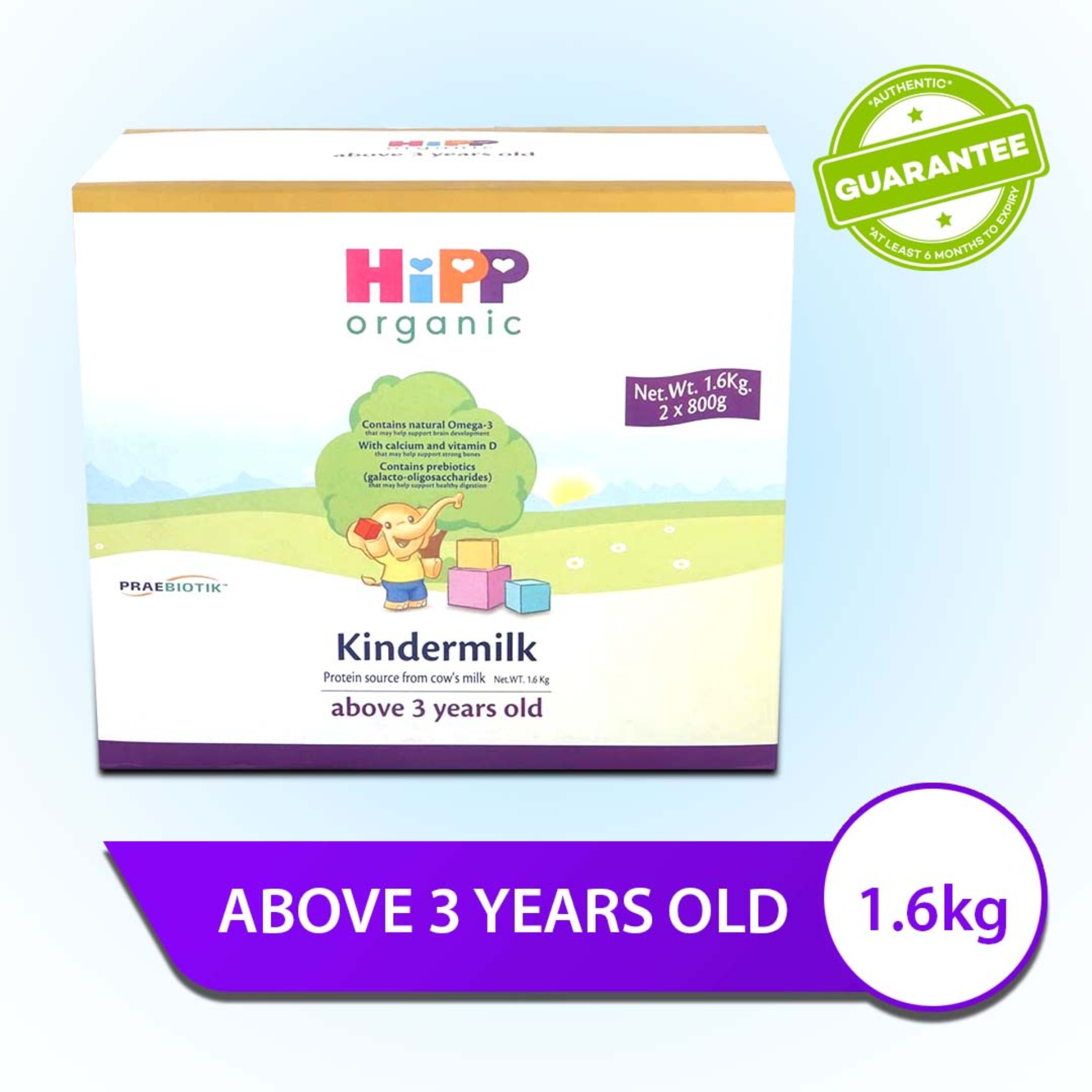 HiPP Organic Kindermilk above 3 Years Old 1.6kg (800g x 2)