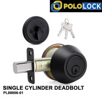 Pololock SINGLE Deadlock Security Lock Entrance Doorknob Cylinder Deadbolt for Main Door - PL88006-0