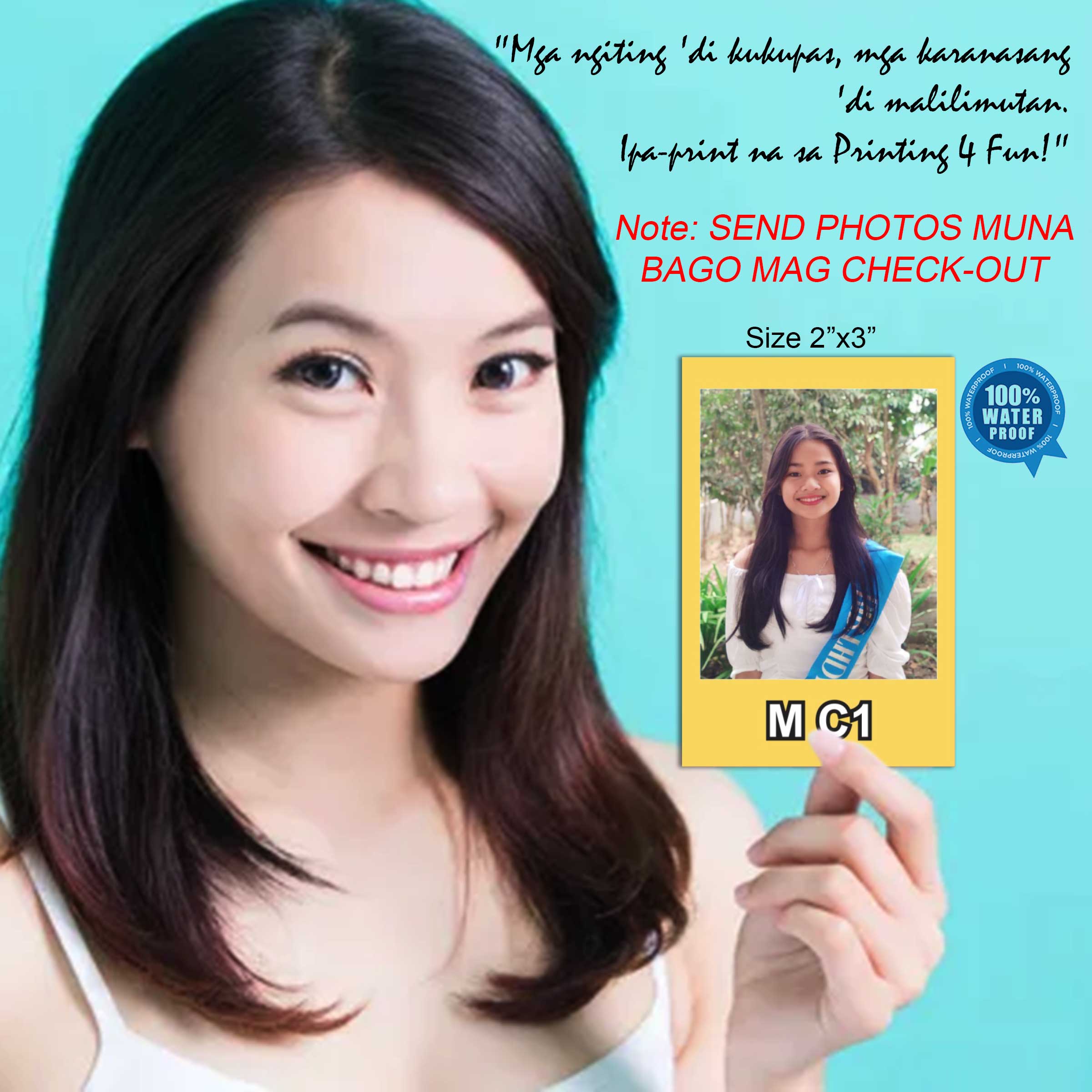 Printing 4 Fun Premium Instax Style Photo Prints - Personalized 2x3 Inches - Waterproof Matte Finish High-Quality Fade Resistant Photo Paper - Custom Aesthetic Souvenir Gift for Birthdays Anniversaries and Wall Decor