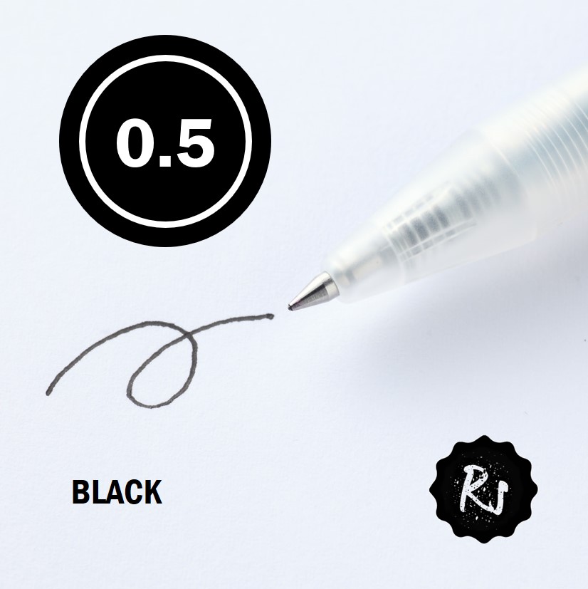 Muji Smooth Gel Ink Ballpoint Pen KNOCK TYPE (0.3mm 0.5 mm) [AVAILABLE IN 16 COLORS]