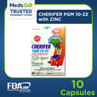 CHERIFER PGM 10-22 with ZINC for Teenagers - 10 Capsules | Chlorella Growth Factor plus Vitamins & Minerals