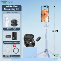 TNW SP14 Magnetic Selfie Stick 135cm Magsafe Tripod Bluetooth Remote Magnetic Phone Holder With Fill Light For travel