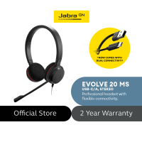 Jabra Evolve 20 MS USB-C/A Stereo Headset Dual-Ear Set for Office and Work from Home & Call Control