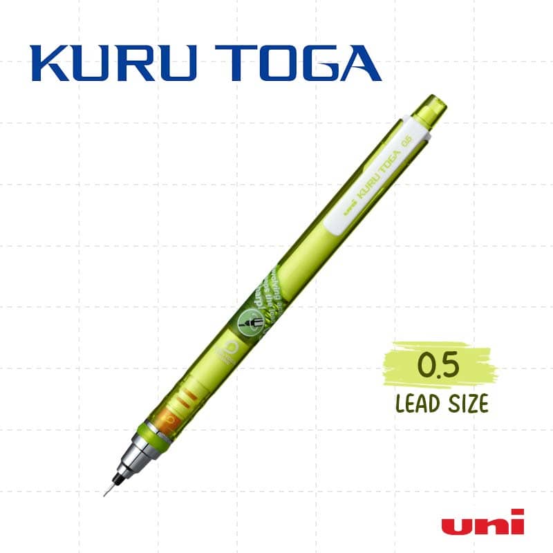 Uni Kuru Toga Mechanical Pencil – Precision Rotating Lead Mechanism for Smooth Sharp Writing